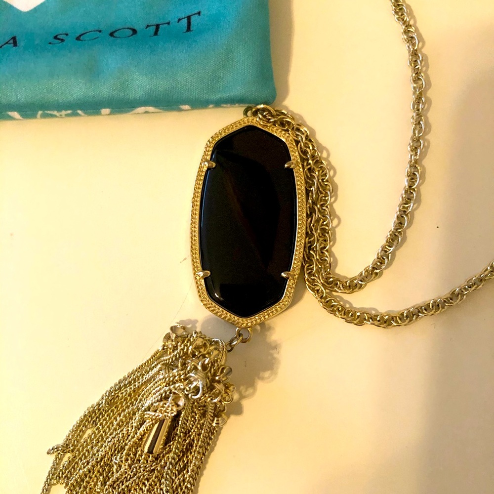Kendra Scott black long necklace